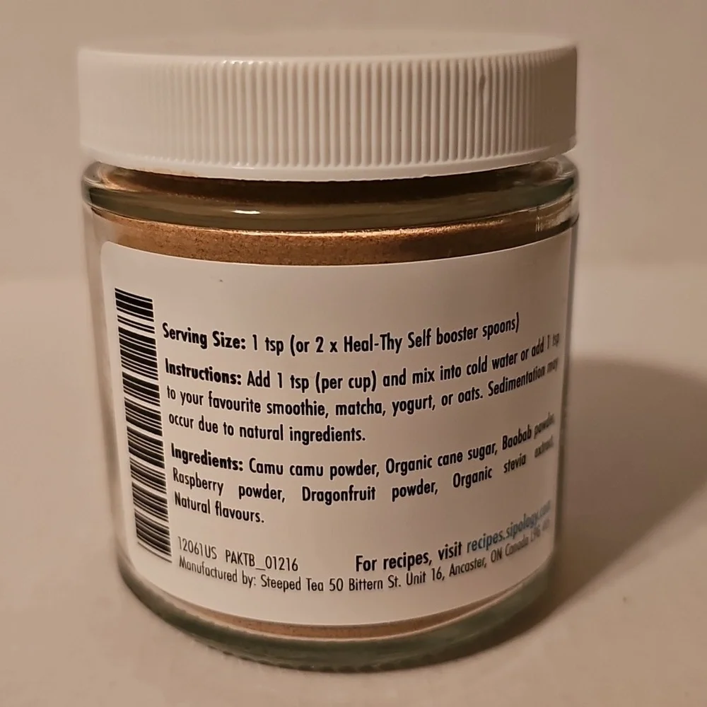 Vitamin C Boost Raspberry Lemonade Powder Heal-thy Self Sipology - Picture 3 of 3